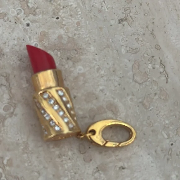 Spartina 449 Jewelry Gold Lipstick Charm - Picture 9 of 9